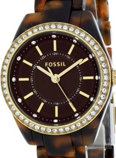 Women's Watches - Authentic FOSSIL Classic Crystal Accented Tortoise ...