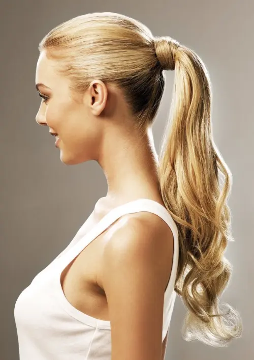 Synthetic Hair - Clip On / In Ponytail Wavy, Light Blonde, High Quality ...