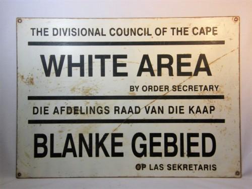 Other Africana - Vintage Apartheid era Blanke gebied / White area metal ...