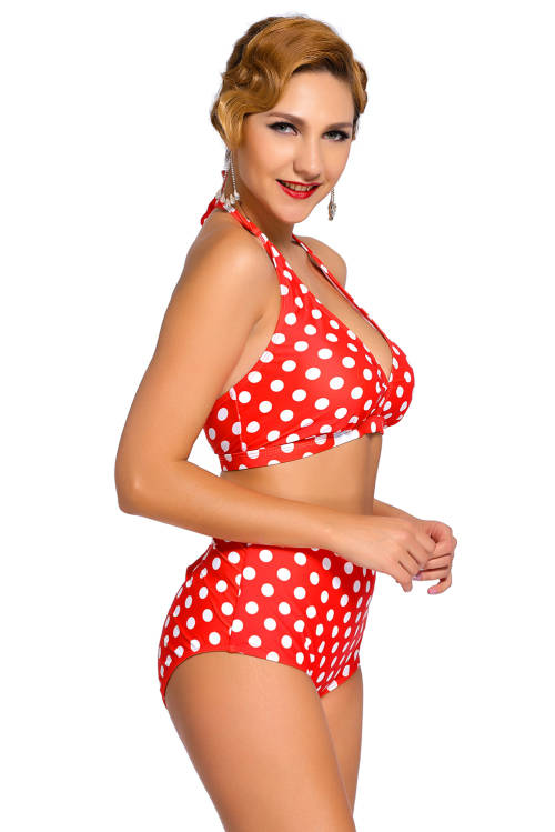 halter polka dot bikini halter polka dot bikini
