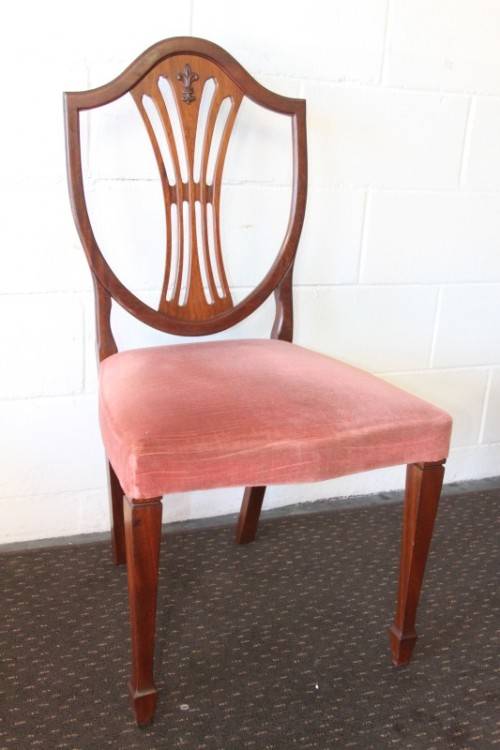 Chairs, Stools & Footstools 6x spectacular Heppelwhite "fleurdelis