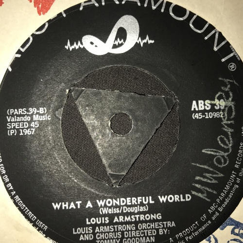 Blues & Jazz - Louis Armstrong - Cabaret / What A Wonderful World (7&quot;,Single) 45RPM was listed ...