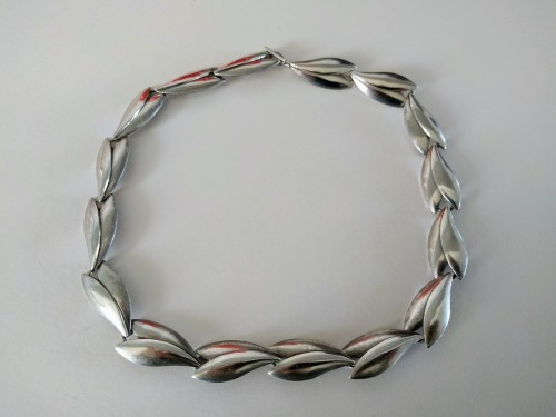 Necklaces & Pendants - Modernist Jens Tage Hansen Denmark Silver Choker ...