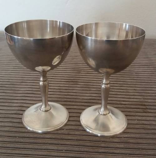 Silver WINE GOBLETS. VIKING PLATE SILVER MADE IN CANADA was listed