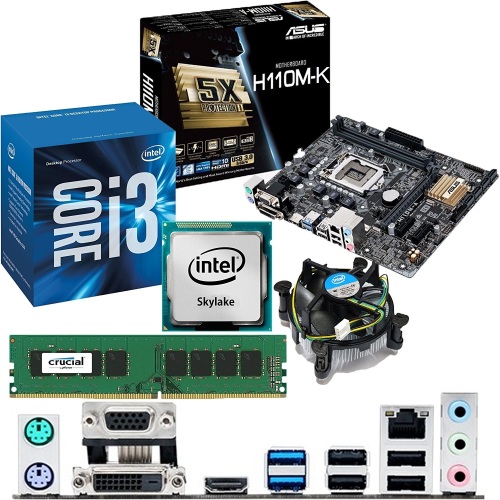 Motherboard & CPU Bundles - Asus Motherboard, Intel core i3 6100 CPU