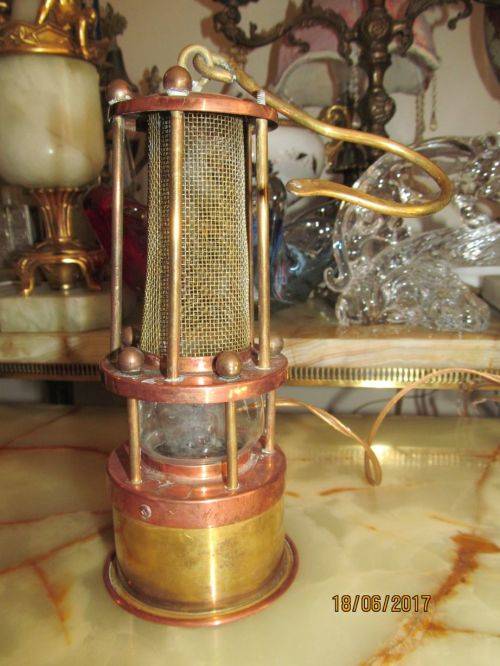Lamps & Lanterns OIL TO ELECTRIC !! Vintage Copper & Brass Miners
