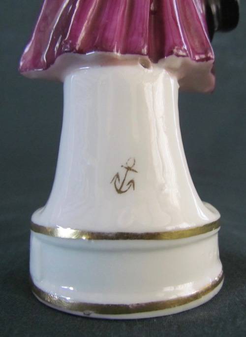 English Porcelain CHELSEA PORCELAIN FACTORY=FIGURINE=Gold Anchor Mark