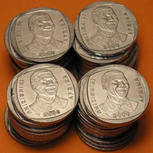 2000 R5 RSA 2000 Forty Four (x44) Mandela Millennium 5 Rand Coins
