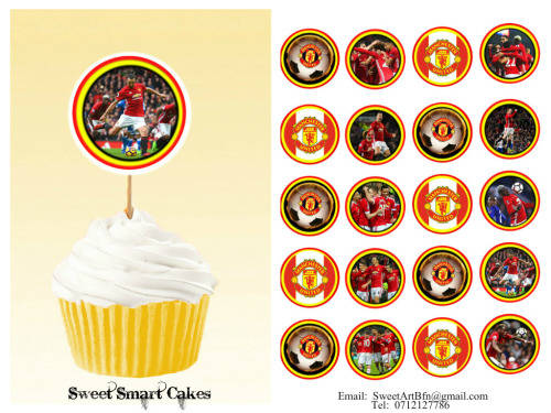 Cake Decorating 10pc double sided Soccer Manchester