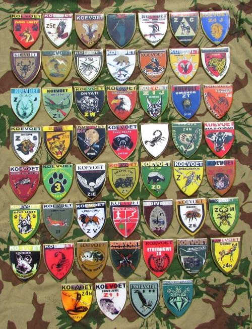 South African Army - SADF - Collection of 53 Koevoet Fantasy Shoulder ...