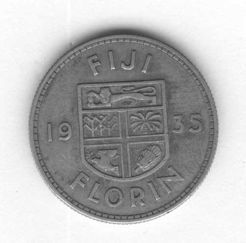 1935 Fiji Florin - XF