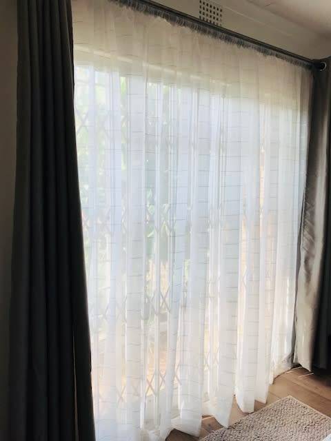 Curtains Classy White Silver Voile Curtain 5m X 230cm