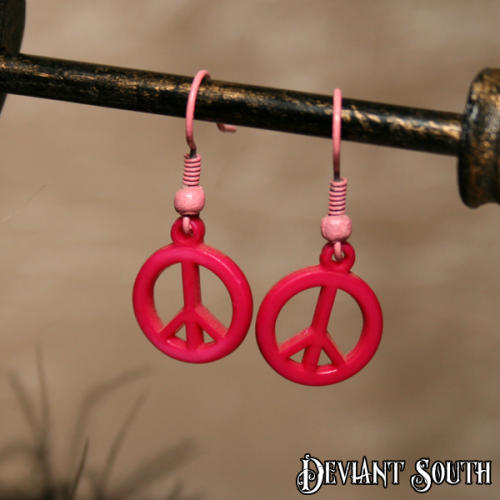 Earrings Peace Earring Dark Pink Was Listed For R15 00 On 27 Sep Peace Earring Dark Pink