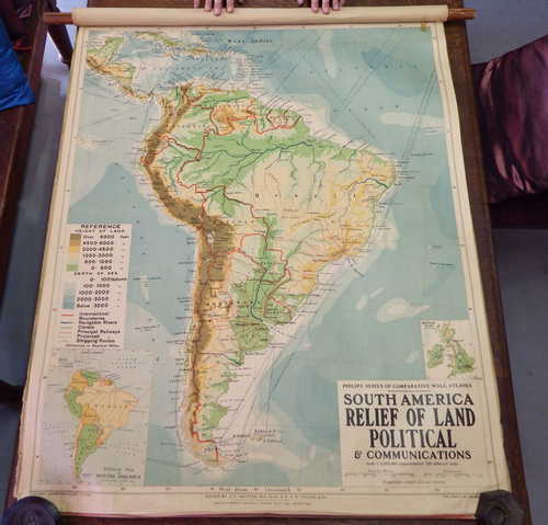 South American map set - Vintage - 108 x 80,5 cm