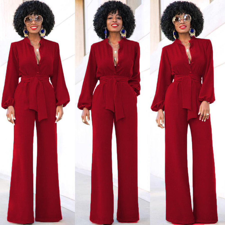 red formal jumpsuits