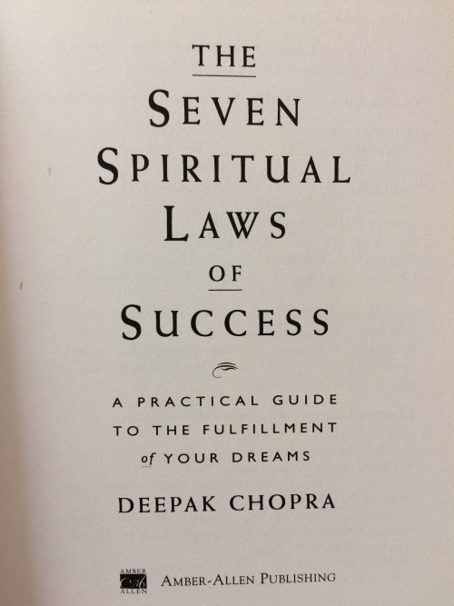 The seven spiritual laws of success essay