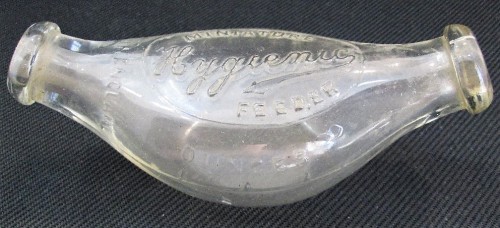 Antique Miniature Hygienic Feeder Glass Baby Bottle - 12,5cm/5,5cm/5,5cm - Perfect Condition!