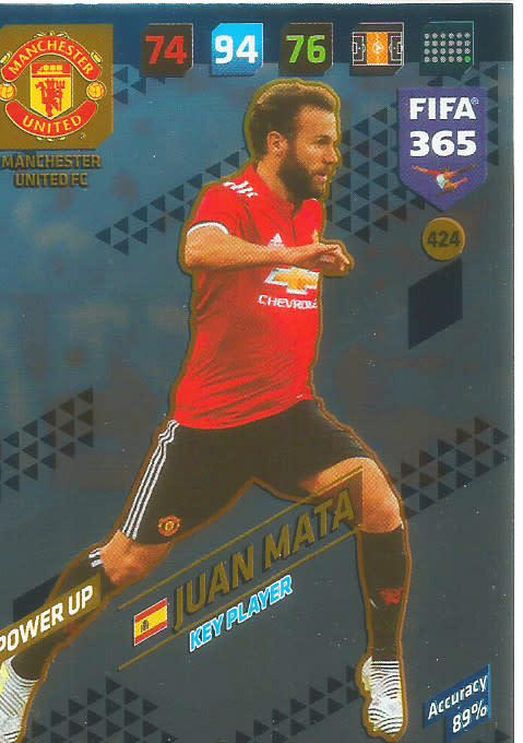 Key Players Power UP Fifa 365 Cards 2018-424 Juan Mata