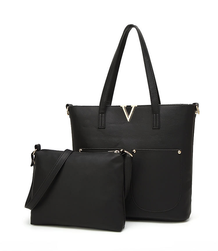 Handbags Bags Womens Black Tote Bag 2 Piece Handbag Sets For Womens Black Tote Bag 2 Piece Handbag Sets