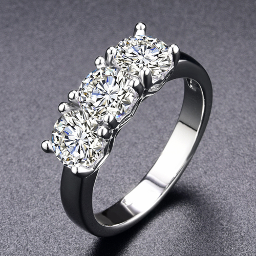 Simulated diamond ring