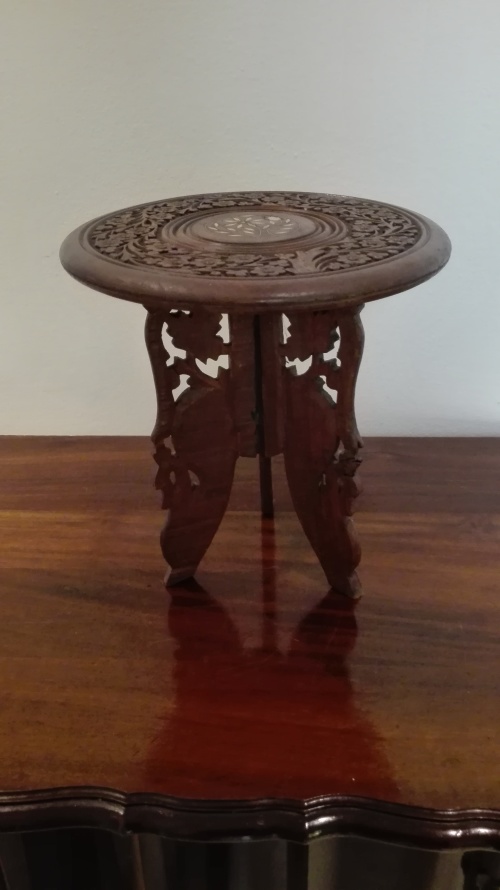 Tables - Hand Carved Indian Sheesham Wood Side Table was ...