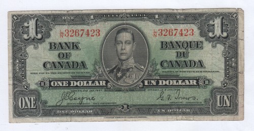 Canada Ottawa 2 January 1937 one dollar