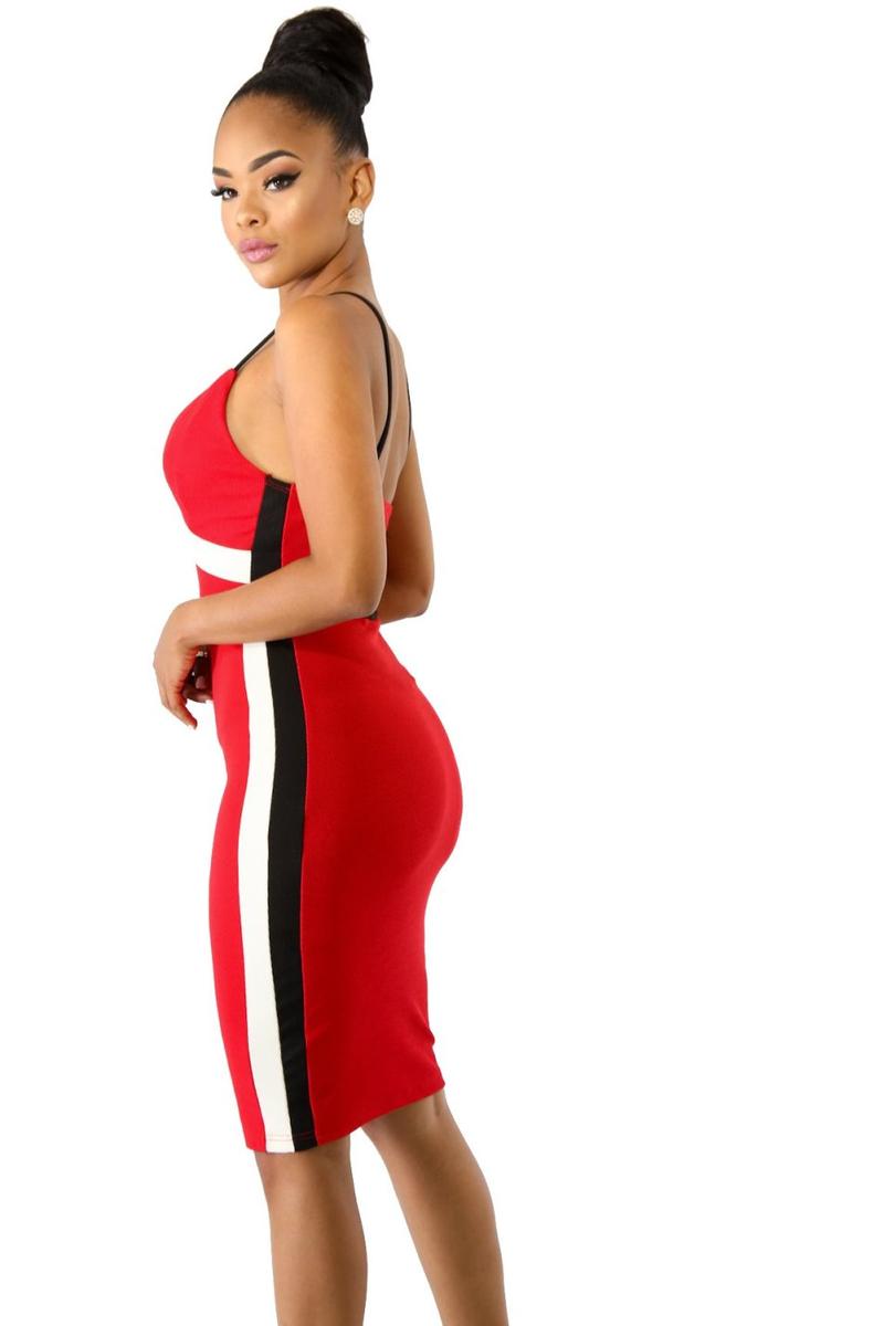 Sexy Pure Color Spaghetti Strap Bodycon Dress