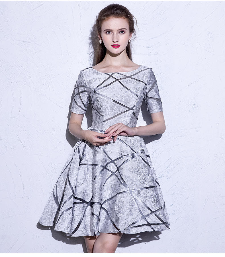 Grey Knee Length Formal Dresses for Women