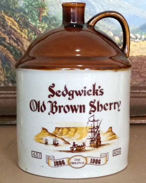 Tankards Sedgwick's Old Brown Sherry Large 4.5L Stoneware Centenary