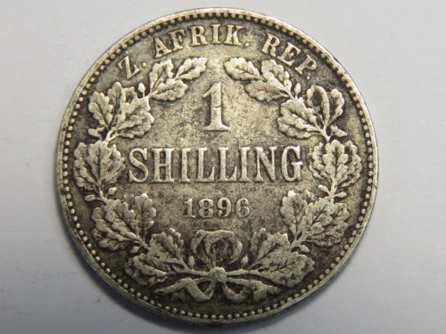ZAR Kruger 1896 shilling - Well used but scarce