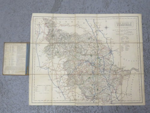 Walker's map of West Ricling of Yorkshire published 1836 - In decent condition - 34cm x 42cm