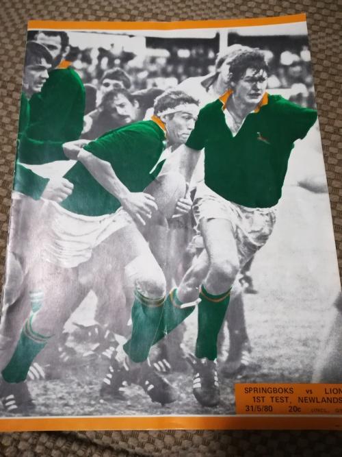 Sporting Memorabilia - Springboks vs British Lions 31/05 ...