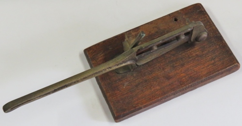 Smoking Accessories - Antique brass tobacco cutter was 