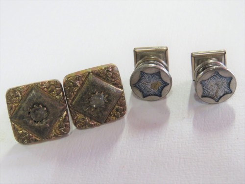 Two pairs of vintage cufflinks