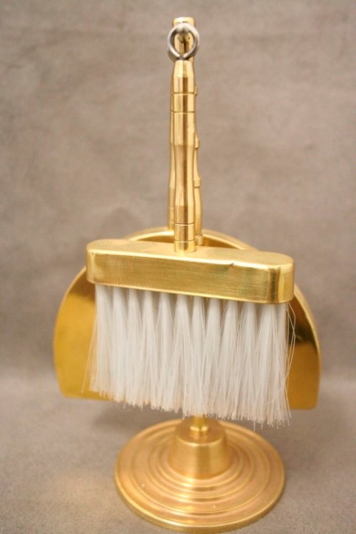 Brass - A stunning little brass table brush and pan set on ...