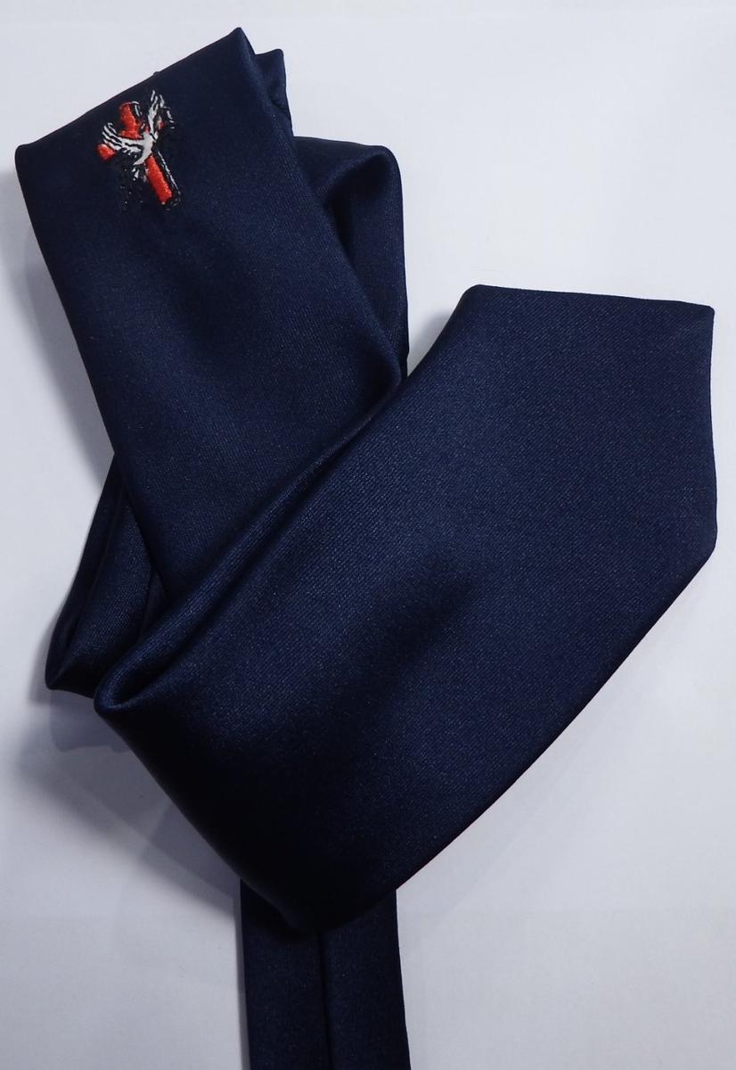 Unieke Antieke - Navy Blue church logo tie - Length 157 cm (Powered by ...