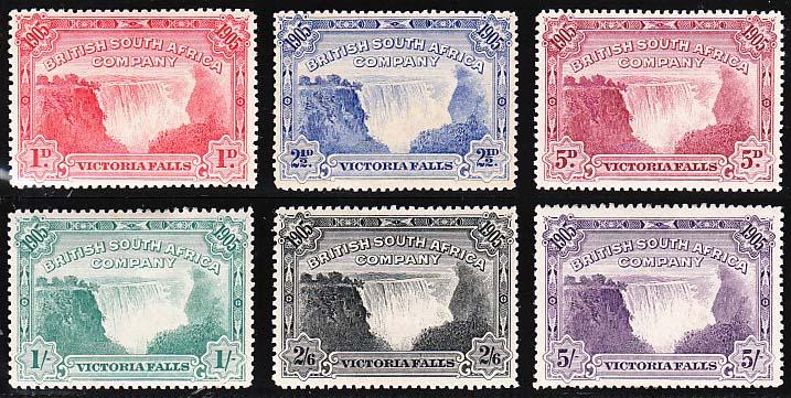 British South African Company - RHODESIA 1905 VICTORIA FALLS SET 6 ...