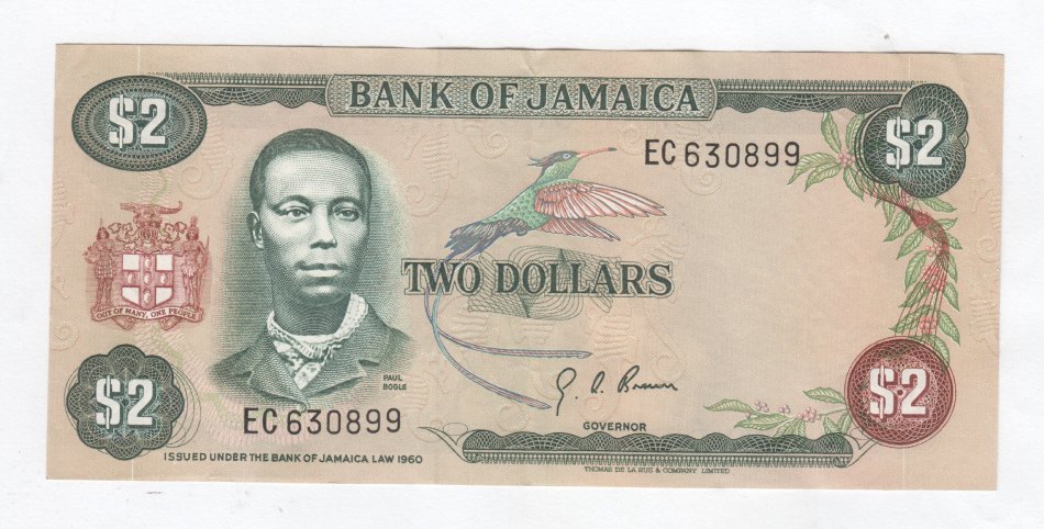Jamaica 1970 Two dollars AU+