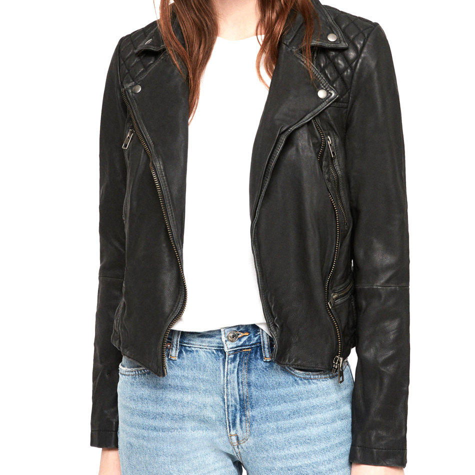 Jackets & Coats - Women Real Leather Jacket Black Genuine