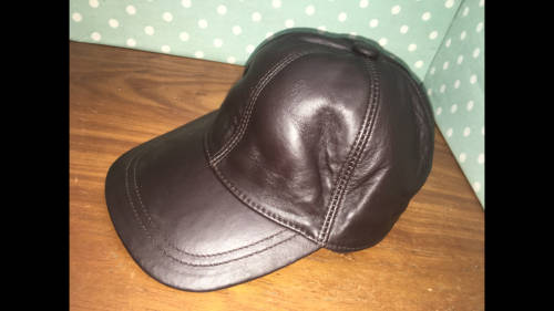 genuine leather cap