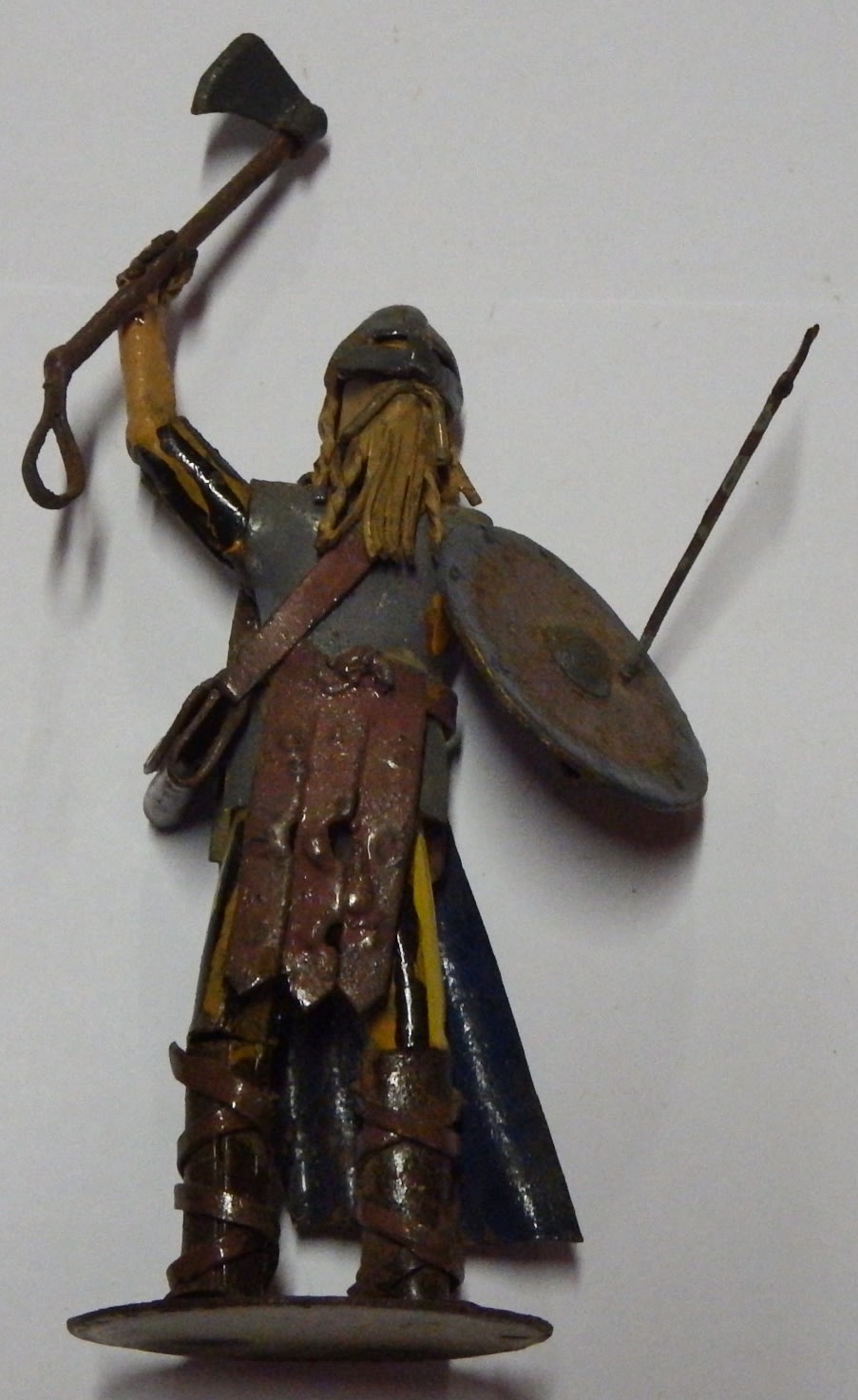 Small handmade metal Viking figurine - Very unique piece of art
