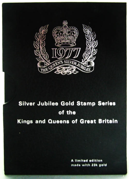 Colonial Britain - 1977 Silver Jubilee Gold Stamp Series of the Kings ...