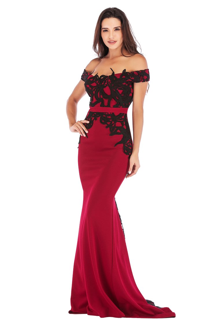  Formal  Dresses  Red Sweetheart Applique Fishtail Evening  
