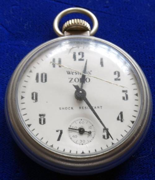 Pocket Watches 1950's Westclox Zobo Pocket Watch (working) in Original Box was sold for R255