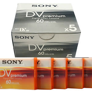 Premium 5 Pack Sony DVM60PR4 Mini DV tape 60 min 