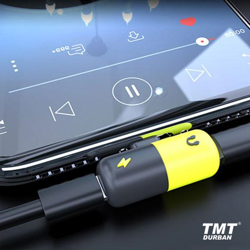 2in1 Dual Lightning Splitter for iPhone | Charge & Listen to Music simultaneously | TMT Durban
