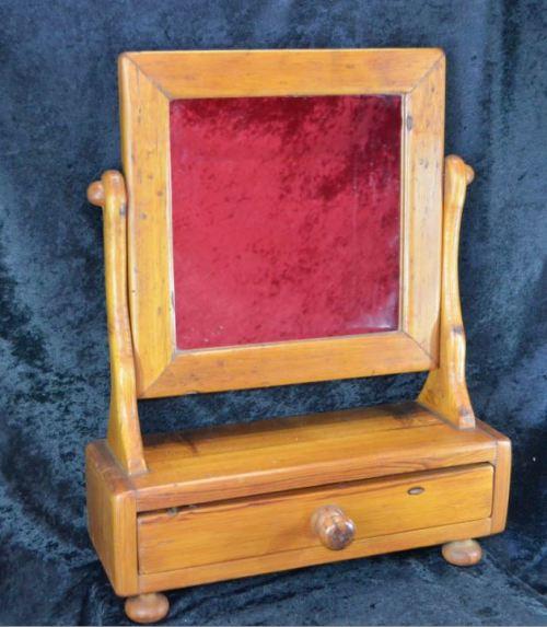 Frames Mirrors Vintage Oregon Pine Dressing Table Mirror With Vintage Oregon Pine Dressing Table Mirror With Drawer From Suezyt