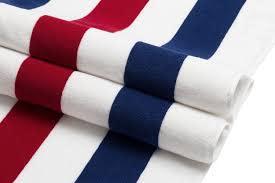 Cotton Beach Towel Blue White Red Stripes