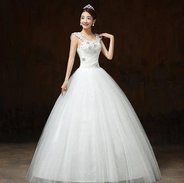 Wedding Dresses - Bridal Wedding Gowns White Beaded