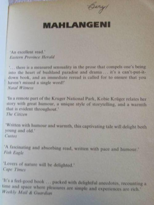 Mahlangeni : stories of a game ranger's family (Book, 1994 ...